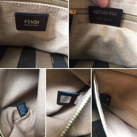 Fendi Claudia Shoulder Pequin Embossed Leather 👜 - Picture 6 of 8